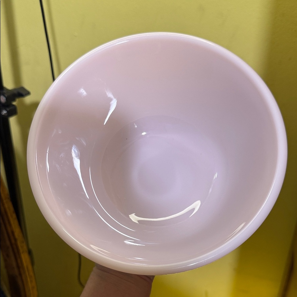 Pink glass mosser Mixing Bowl HTF - Picture 3 of 7